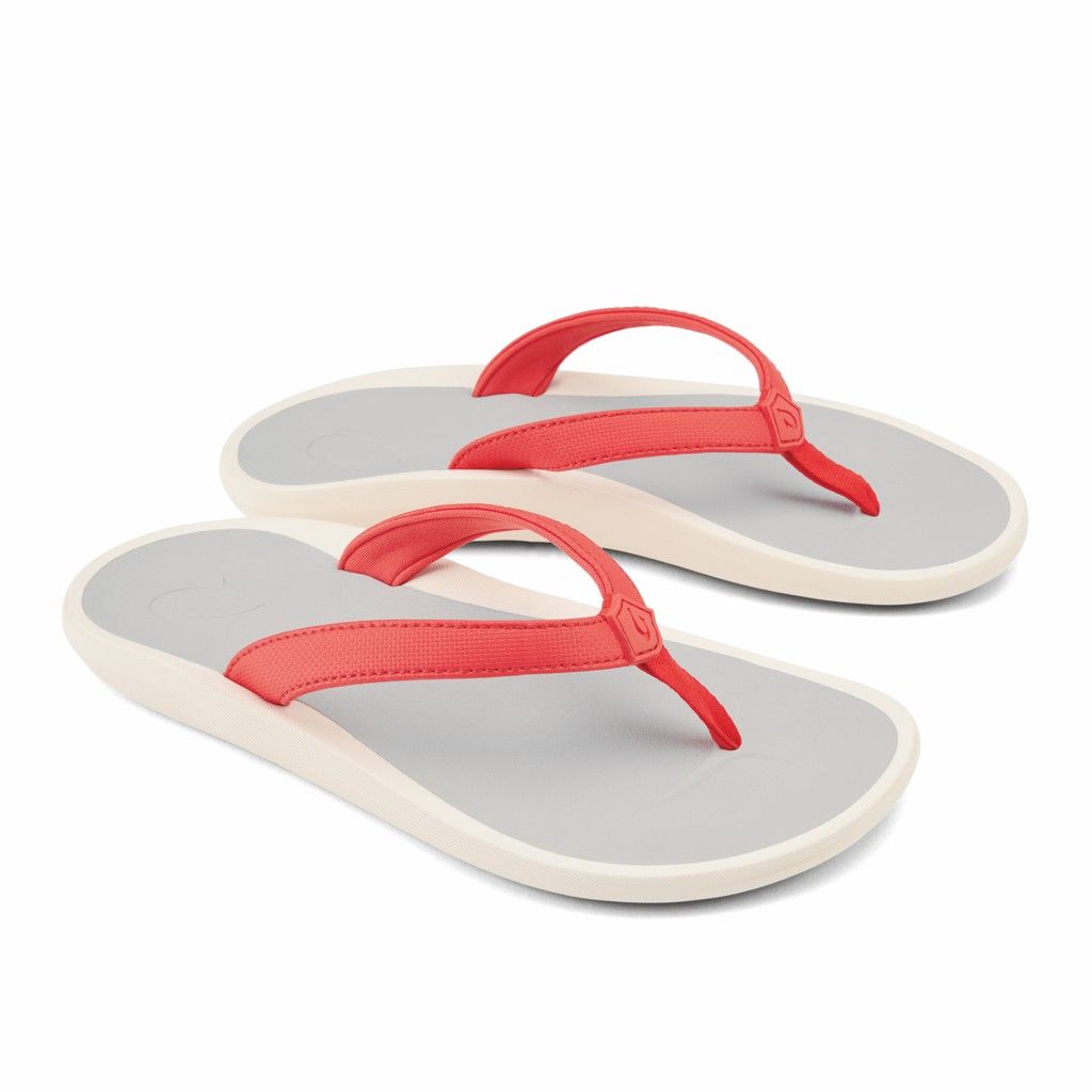 Sandalias Olukai Pī‘oe - Chanclas Mujer Coral 20071-385